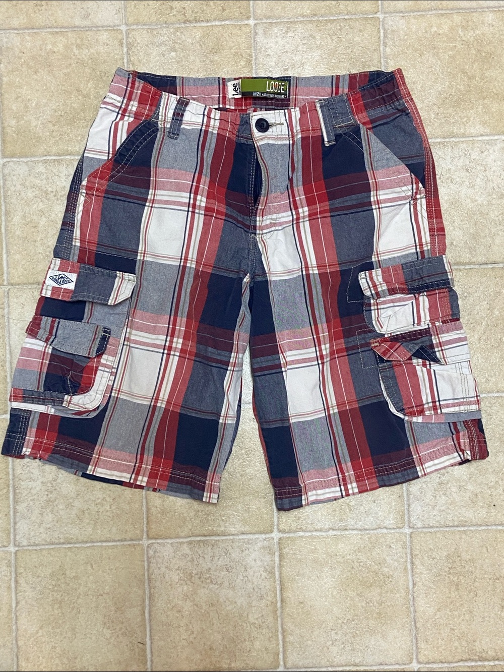 Lee Dungarees Loose Cargo Boys Short Size 12 Husky